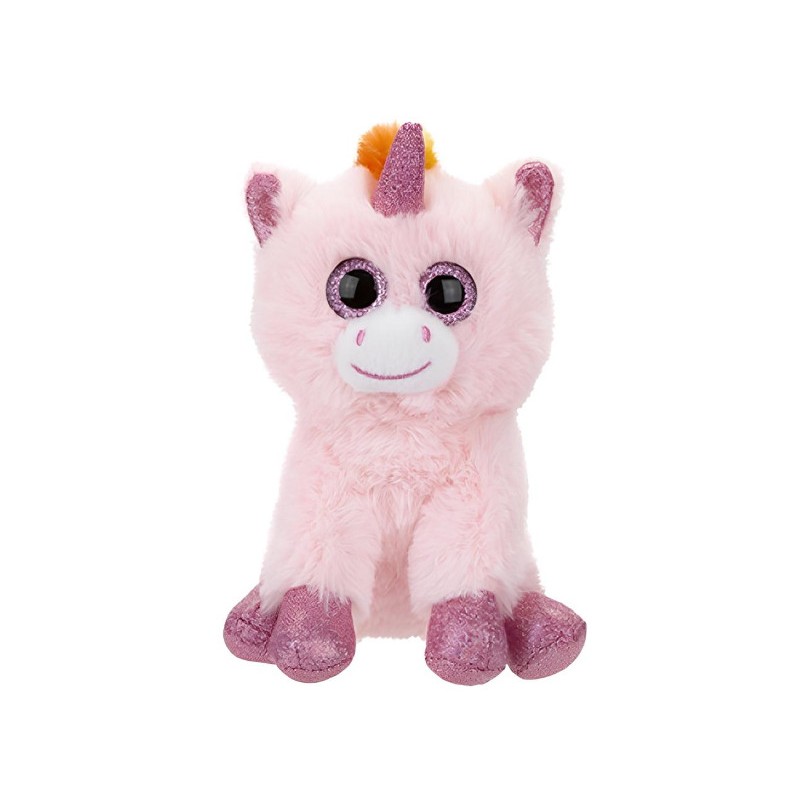 PELUCHE UNICORNIO OJOS CRISTAL 17 CM.