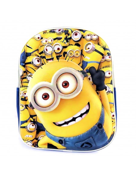 MOCHILA 3D RELIEVE MINIONS 27x31x10 CM.