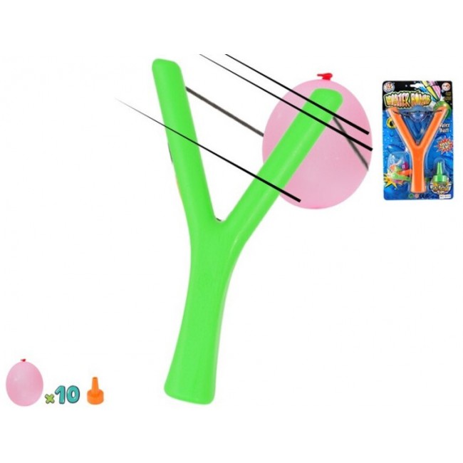 TIRACHINAS CON 10 GLOBOS AGUA