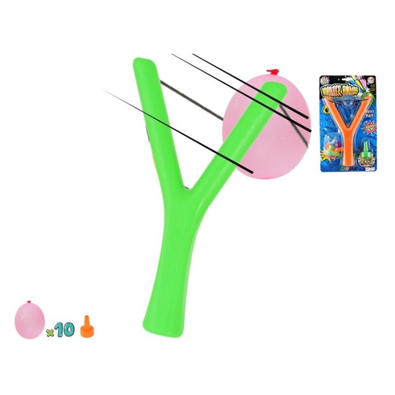TIRACHINAS CON 10 GLOBOS AGUA