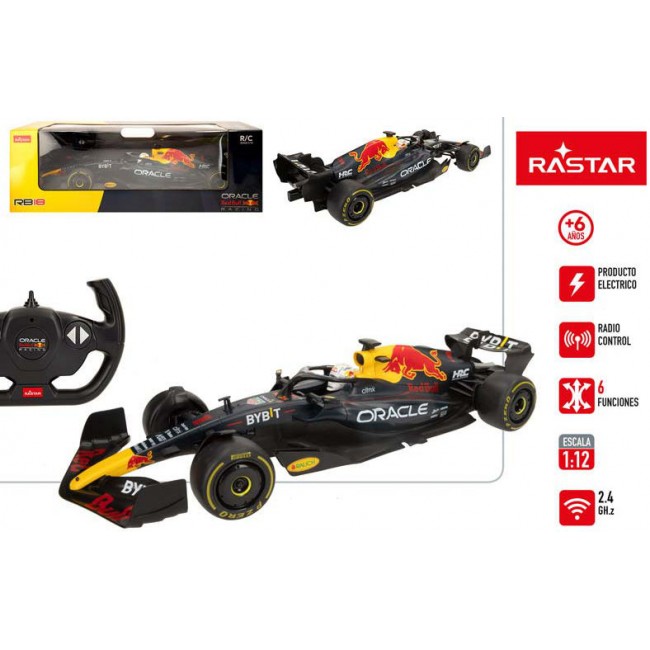 Coche teledirigido Red Bull F1 RB18 a escala 1:12 Rastar en caja con mando