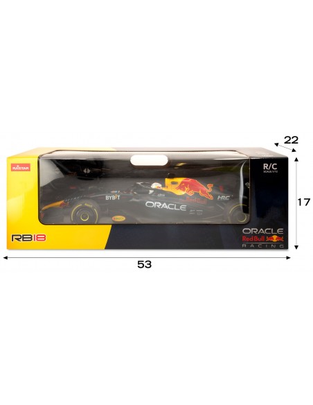 Caja coche teledirigido Red Bull F1 RB18 a escala 1:12 Rastar en caja con mando