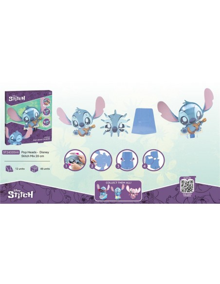FIGURA 3D STITCH 4 MODELOS 20 CM.