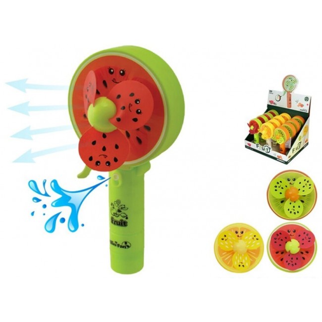 VENTILADOR MANUAL AGUA FRUTAS 18 CM.
