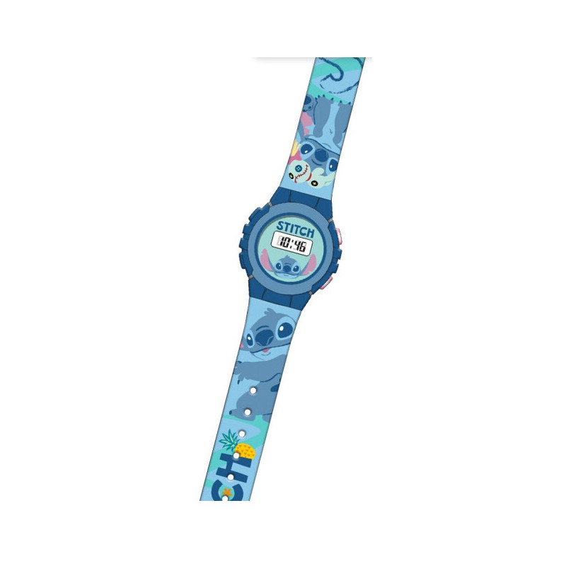 RELOJ DIGITAL STITCH AZUL