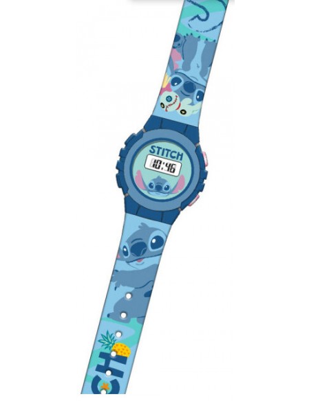 RELOJ DIGITAL STITCH AZUL