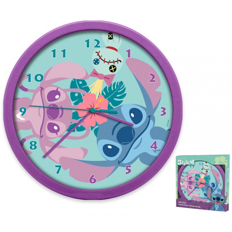 RELOJ DE PARED STITCH 25 CM.