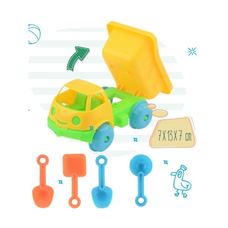 SET PLAYA CAMIÓN 5 PCS.7x13x7 CM.