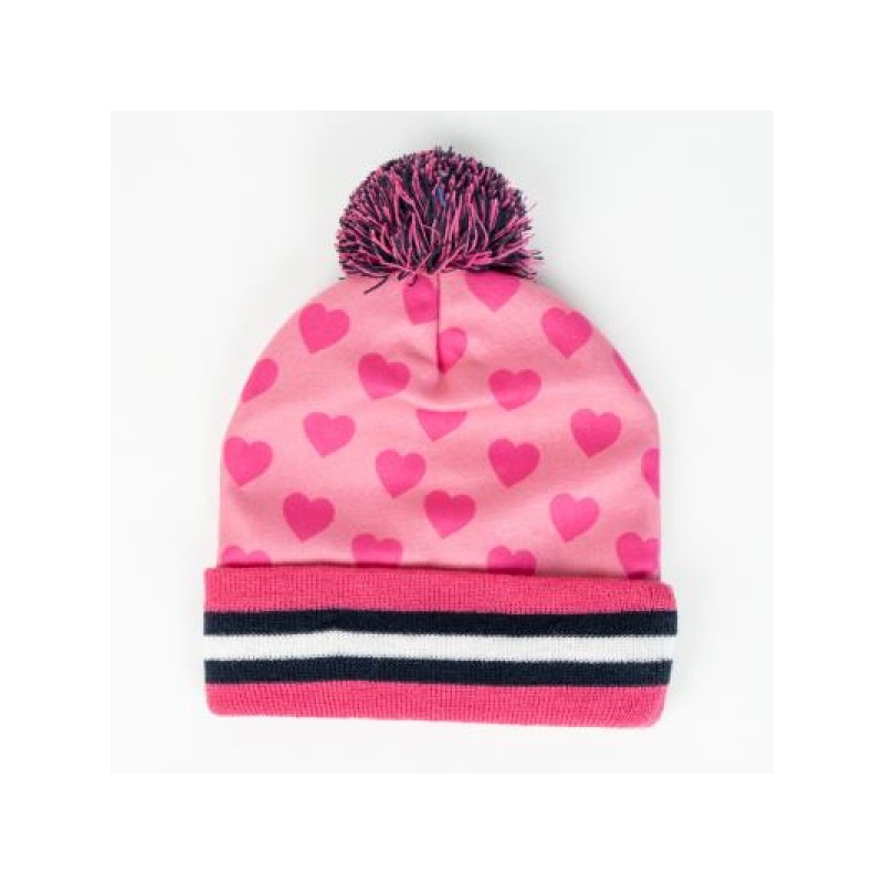 Gorro rosa de Minnie con pompón fucsia