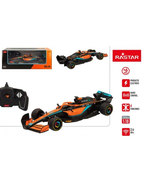 Coche teledirigido F1 McLaren MCL36 de Rastar a escala 1:18