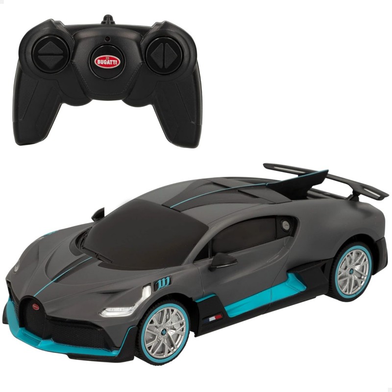Coche teledirigido Bugatti Divo de Rastar a escala 1:24 color gris y azul