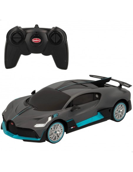 Coche teledirigido Bugatti Divo de Rastar a escala 1:24 color gris y azul