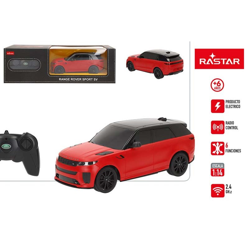 Coche teledirigido Range Rover Sport SV escala 1:24 rojo de Rastar