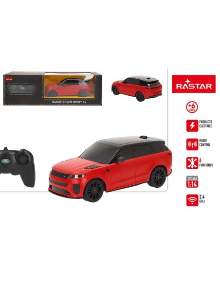 Coche teledirigido Range Rover Sport SV escala 1:24 rojo de Rastar