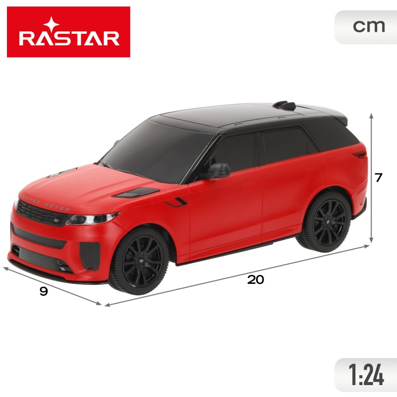 Coche teledirigido Range Rover Sport SV escala 1:24 rojo de Rastar