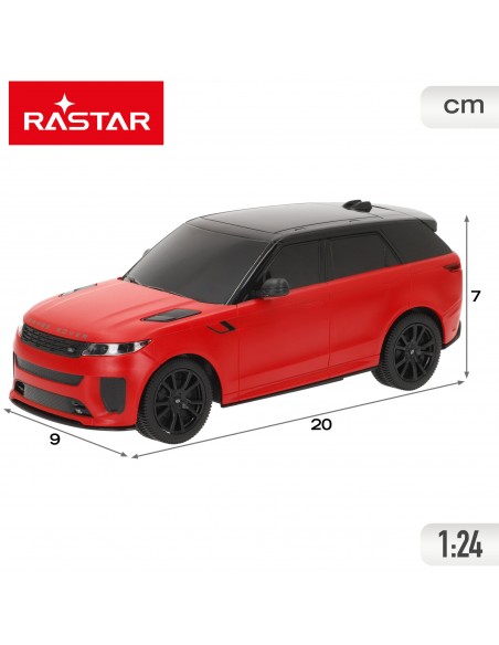 Coche teledirigido Range Rover Sport SV escala 1:24 rojo de Rastar