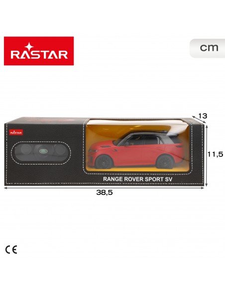 Caja Coche teledirigido Range Rover Sport SV escala 1:24 rojo de Rastar