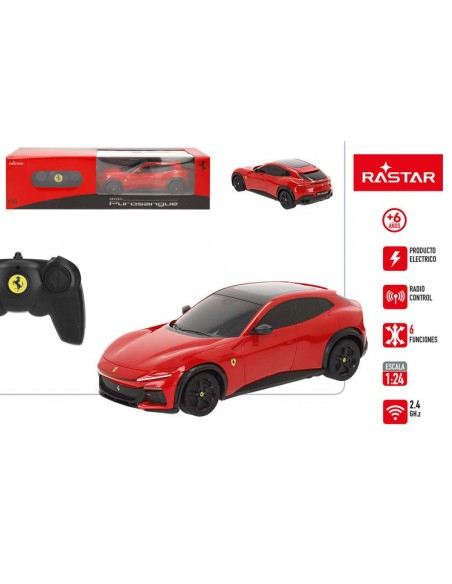 Coche teledirigido Ferrari Purosangue SUV rojo escala 1:24 Rastar