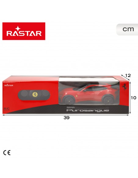 Caja Coche teledirigido Ferrari Purosangue SUV rojo escala 1:24 Rastar