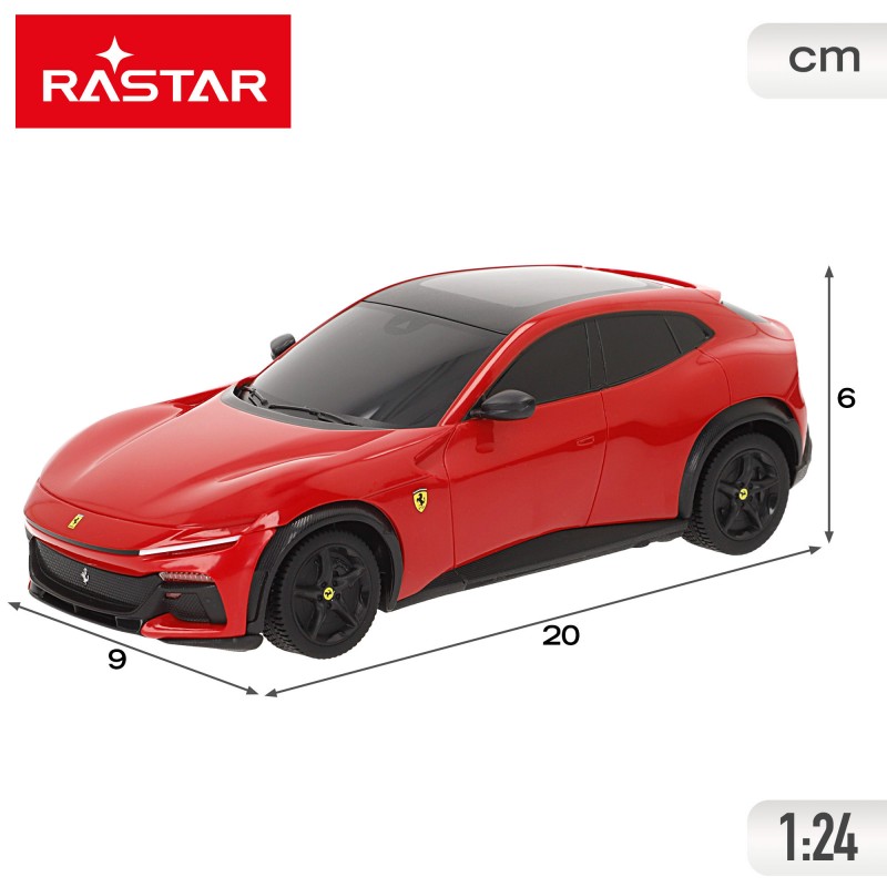 Coche teledirigido Ferrari Purosangue SUV rojo escala 1:24 Rastar