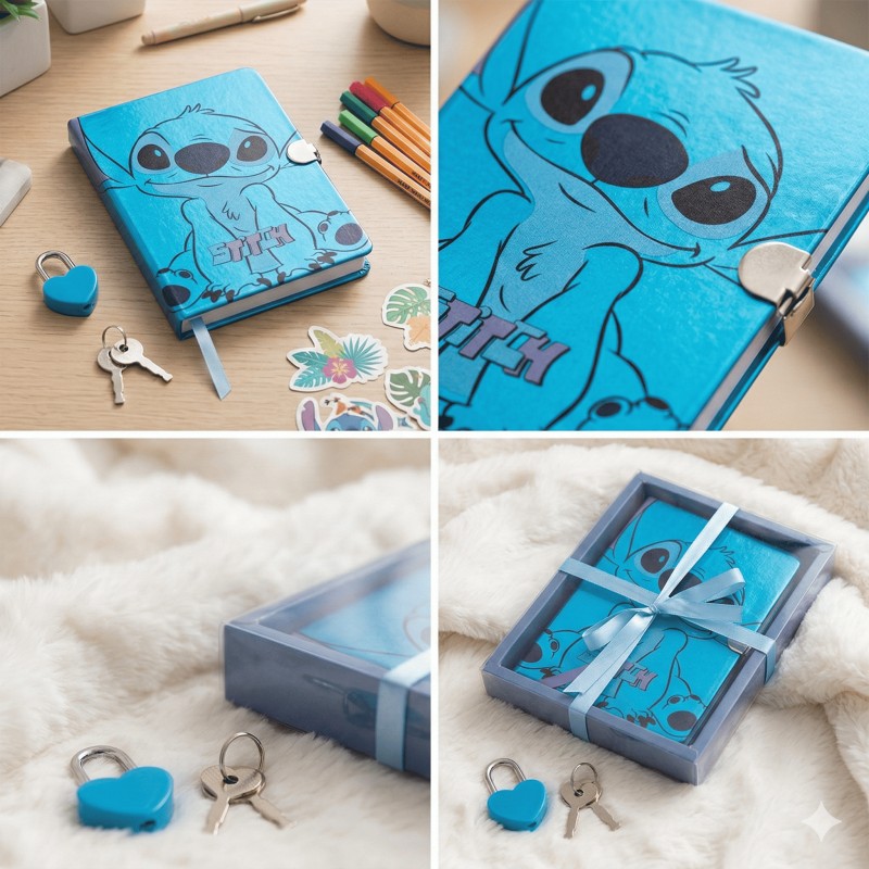 DIARIO SECRETO STITCH CON CANDADO