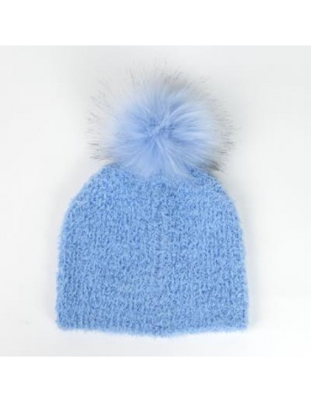 GORRO INVIERNO STITCH DISNEY CON POMPÓN TACTO PELUCHE AZUL