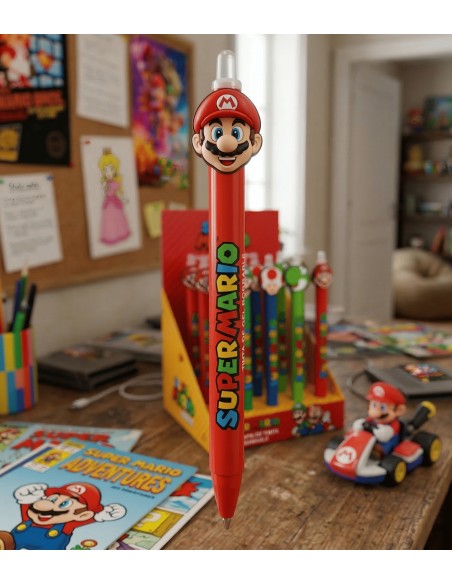 BOLÍGRAFO SUPER MARIO TINTA BORRABLE | VARIOS PERSONAJES | NINTENDO