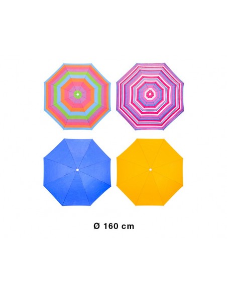 Sombrilla playa resistente acero colores