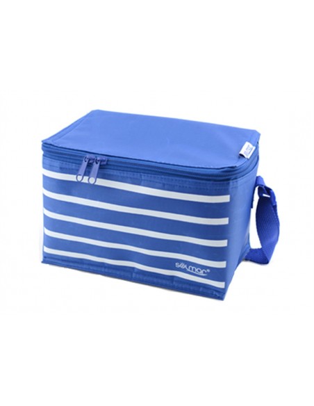 nevera-portatil-termica-rayas-azul-claro-aluminio-4-litros