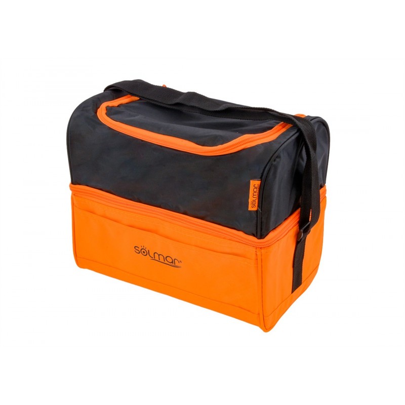 Nevera portátil 10 litros con doble compartimento, interior térmico y bandolera ajustable caqui