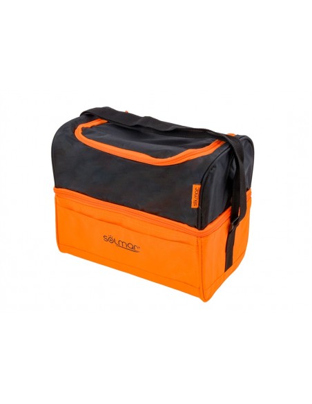 Nevera portátil 10 litros con doble compartimento, interior térmico y bandolera ajustable caqui