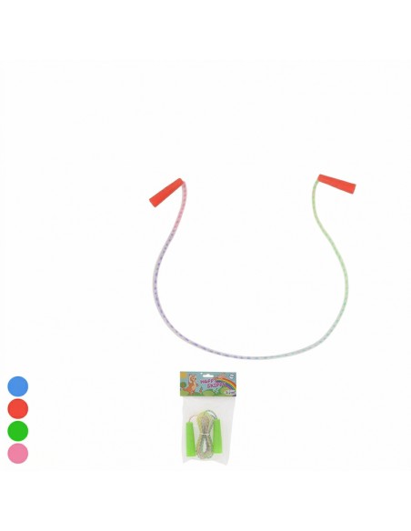COMBA DE SALTAR INFANTIL SALTA SALTA CON CUERDA DE COLORES Y MANGOS ERGONÓMICOS DE SEGURIDAD