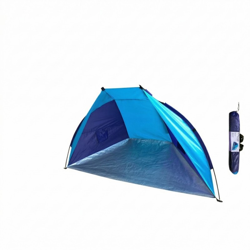 Refugio de playa con protección solar: sombra garantizada y montaje rápido para toda la familia.