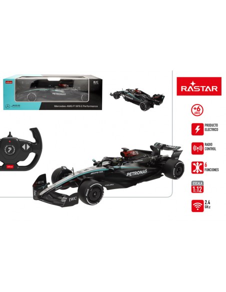 Coche radiocontrol Mercedes-AMG F1 W15 E Performance a escala 1:12 de Rastar - Réplica oficial de Fórmula 1 caracteristicas