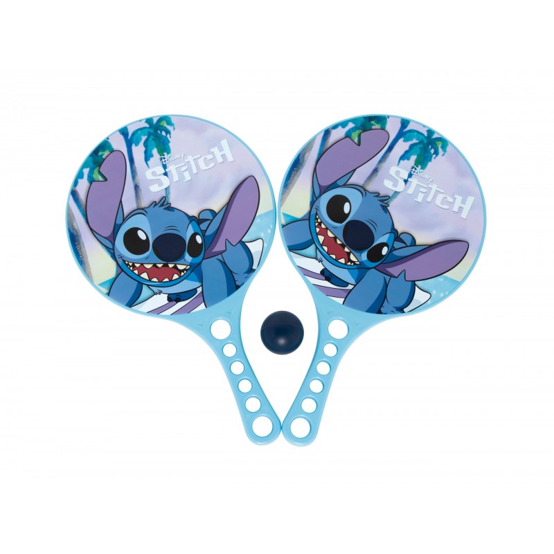 Set de palas de playa infantiles azules con diseño de Stitch Disney y pelota a juego