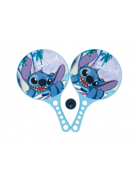 Set de palas de playa infantiles azules con diseño de Stitch Disney y pelota a juego