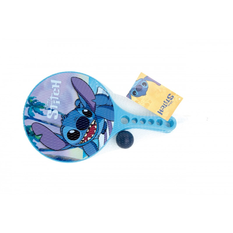 Set de palas de playa infantiles azules con diseño de Stitch Disney y pelota a juego