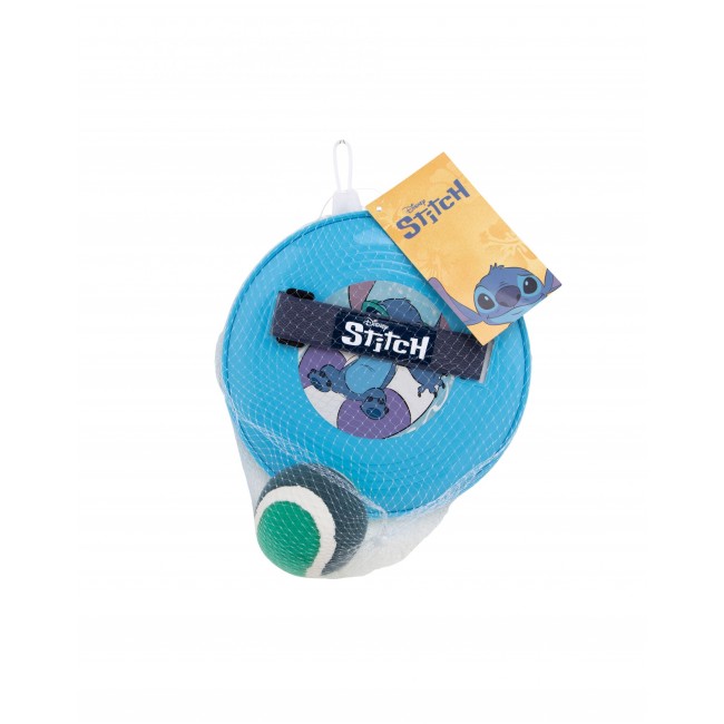 Set de juego de atrapar la pelota con velcro de Stitch Disney con dos palas circulares y pelota adhesiva 2