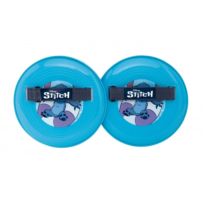 Set de juego de atrapar la pelota con velcro de Stitch Disney con dos palas circulares y pelota adhesiva