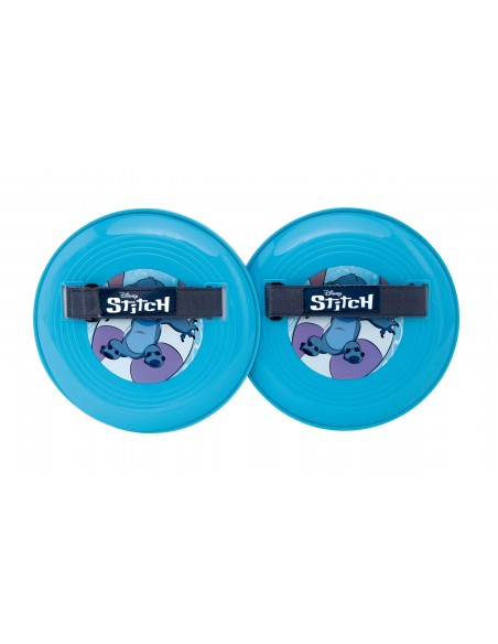 Set de juego de atrapar la pelota con velcro de Stitch Disney con dos palas circulares y pelota adhesiva