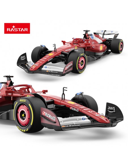 Coche radiocontrol Ferrari F1 SF-25 escala 1:12 de Rastar parte delantera