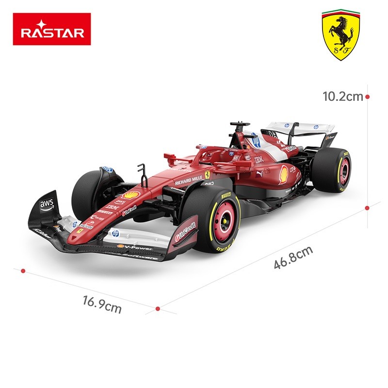 Coche radiocontrol Ferrari F1 SF-25 escala 1:12 de Rastar medidas coche