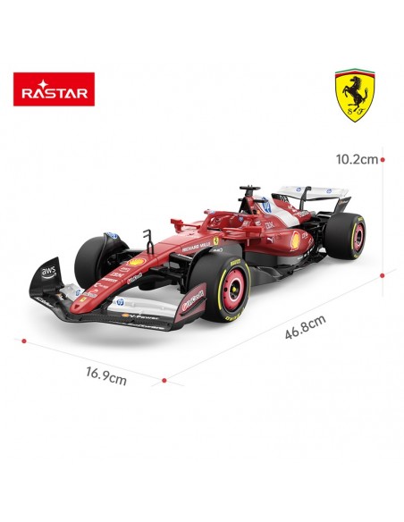 Coche radiocontrol Ferrari F1 SF-25 escala 1:12 de Rastar medidas coche