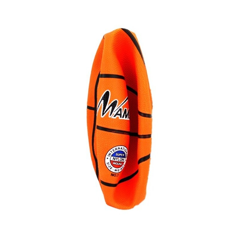 Balón deshinchado de baloncesto naranja marca Mambo fabricado en PVC de 24,6 cm de diámetro para niños y jóvenes