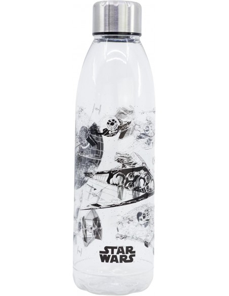 Botella de agua reutilizable de Tritan con diseño de Star Wars para niños