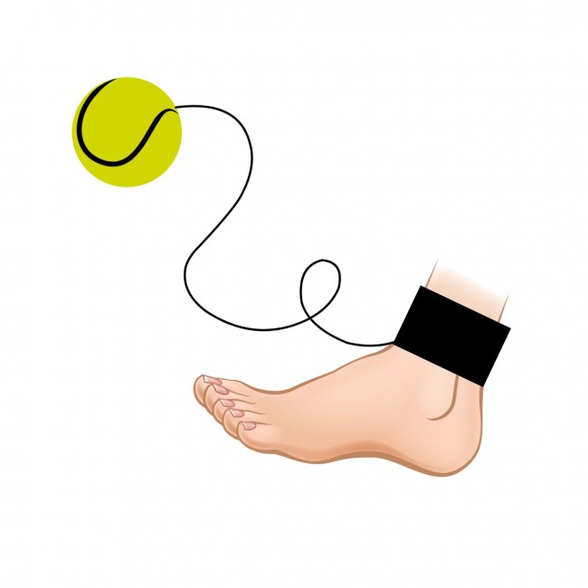 Cuatro pelotas de retorno con tobillera de velcro y goma elástica: fútbol, basket, tenis y béisbol 2