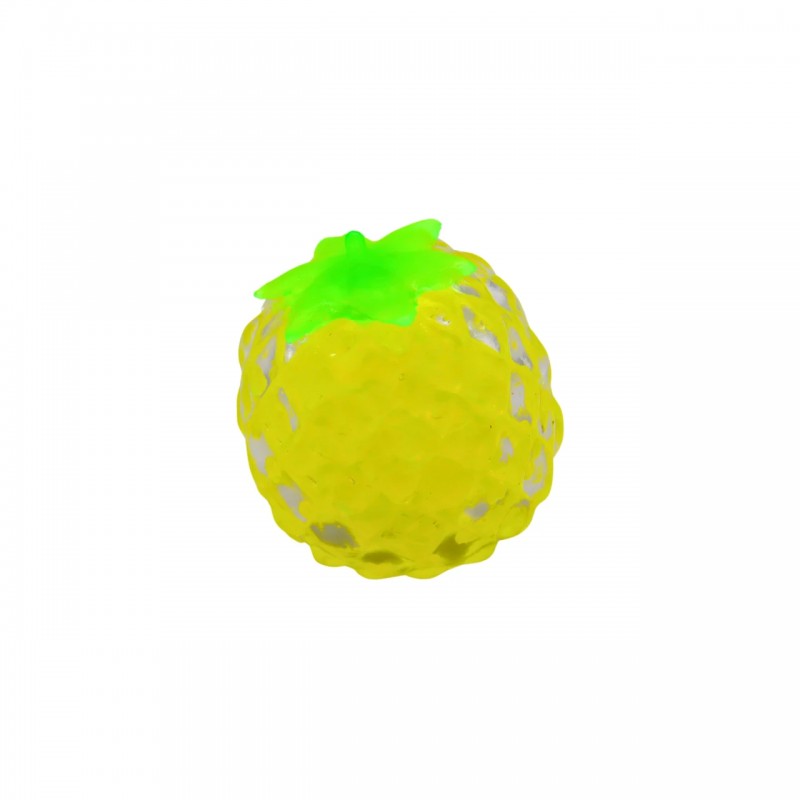 juguete antiestrés con forma de piña amarilla de textura flexible