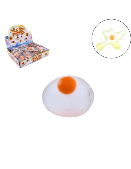 Juguete Splat Ball con forma realista de huevo frito