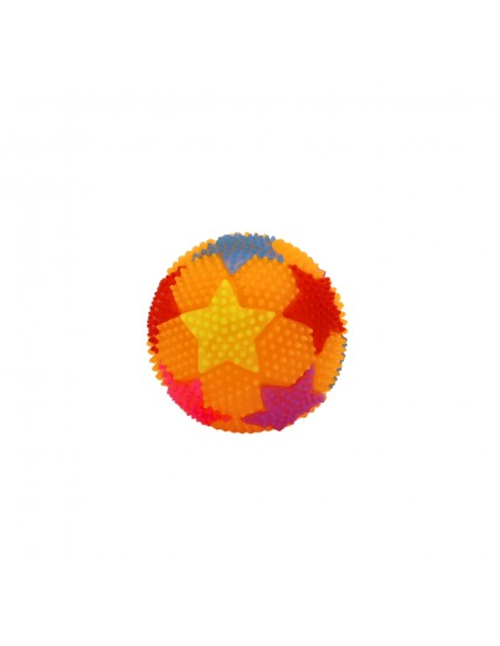 Pelota luminosa naranja con diseño sencillo y transparente.