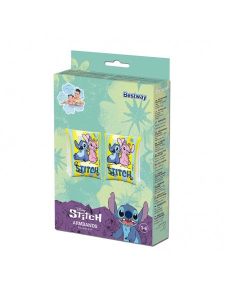 Caja Manguitos de natación de Stitch y Angel para niños de 3 a 6 años